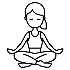 girl meditating in yoga pose