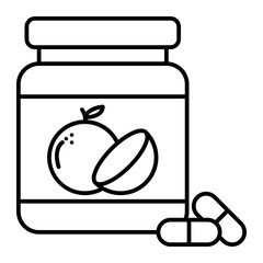 supplement in the jar