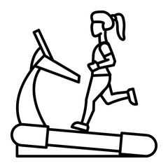 illustration of a person on a treadmill