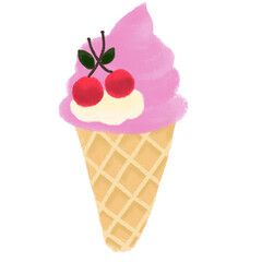 pink ice cream