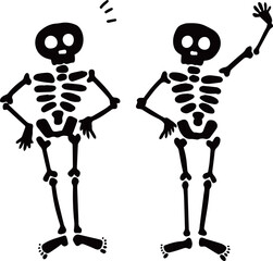 陽気に踊るガイコツ