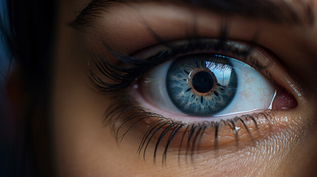 Woman blue eye
