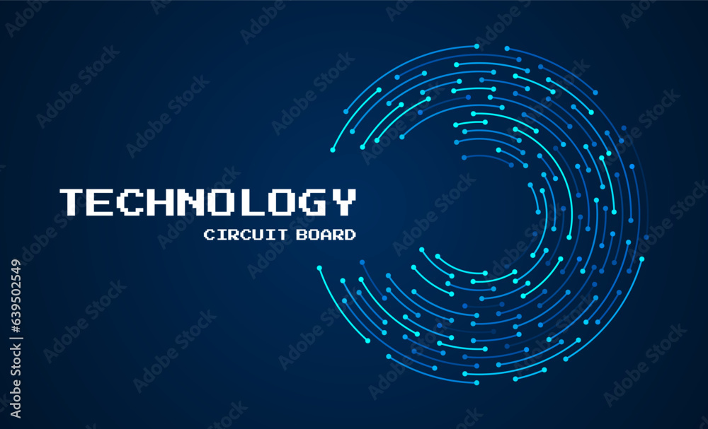 Sticker abstract technology circuit board background