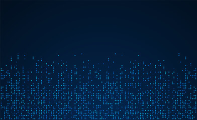 Obraz premium Digital technology background. Digital data dots bllue pattern pixel background