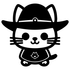 Cute cat vecter illustration 