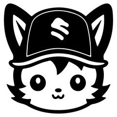 Cute cat vecter illustration 