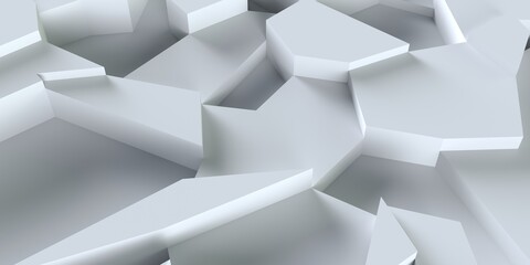 light Background from polygons of different shapes and different heights.
