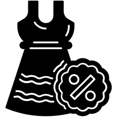 Dress Discount Solid Icon