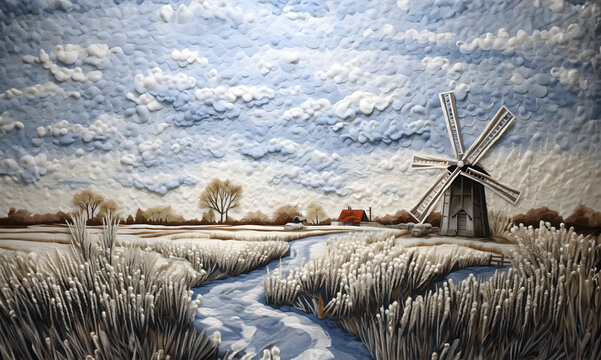 Winter Wonderland: How to Paint a Windmill in a Snowy Landscape with Oil on Canvas