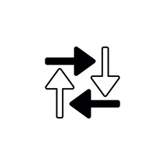 All Diection icon design with white background stock illustration