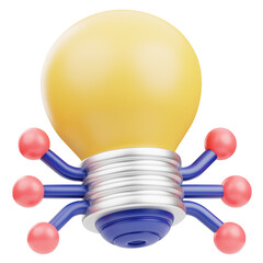 Idea Generation 3D Illustration