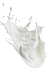 Milk explosion. Isolated on a transparent background.