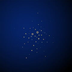 Christmas stars vector overlay.  Magic stars luxury sparkling confetti. Christmas spirit. Festive stars vector illustration on dark blue background.