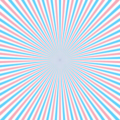 Transgender flag colors sunburst rays template on white background vector wallpaper for banners,website.