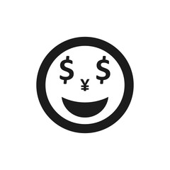 business finance icon solid glyph black isolated on white background