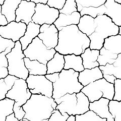 dry cracked ground seamless pattern background