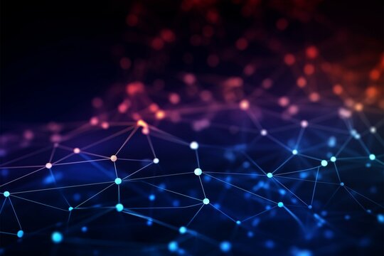 Connection themed gradient background evokes futuristic unity and interdependence