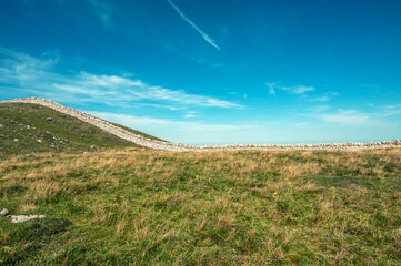mur en pierre au mont Tendre, Jura