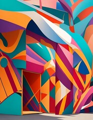 abstract home background with triangles