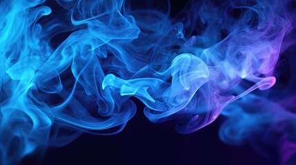 Neon Blue Smoke Background