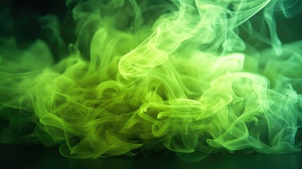 Neon Green Smoke Background