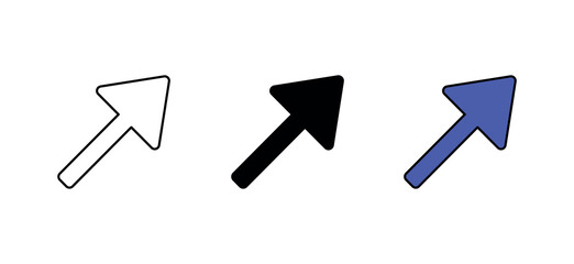 Right Up icon design with white background stock illustration