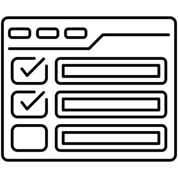 recommend clip art: Website Checklist Outline Icon