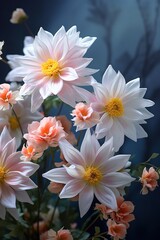 Obraz na płótnie Canvas art beautiful flower flower arrangement decoration wallpaper background illustration