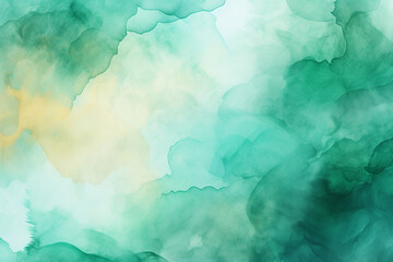 Abstract Watercolor Teal and Green Background. 