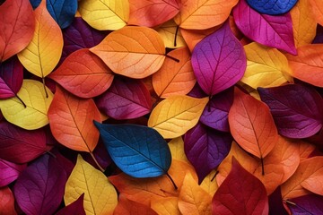 Background of colorful fall foliage suitable for websites and digital presentations. Generative AI