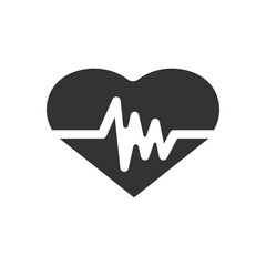 Heartbeat ekg icon design template vector isolated