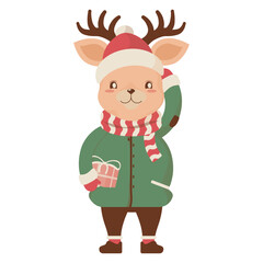 Christmas Deer Illustration