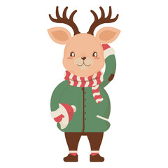 Christmas Deer Illustration