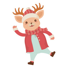 Christmas Deer Illustration