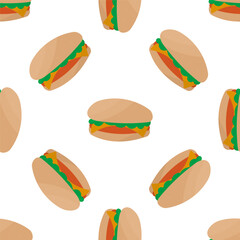 hamburger food fast food picnic dinner pattern