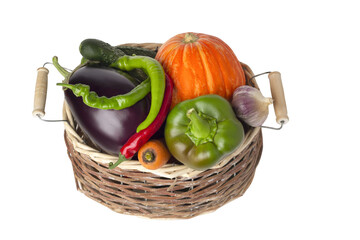 basket with vegetables