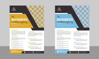 Corporate Modern Business Flyer Template ,Creative Modern Business Multipurpose Brochure Template Design, VectorTemplate Design In A4 Size.
