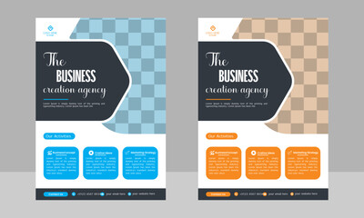Corporate Modern Business Flyer Template ,Creative Modern Business Multipurpose Brochure Template Design, VectorTemplate Design In A4 Size.
