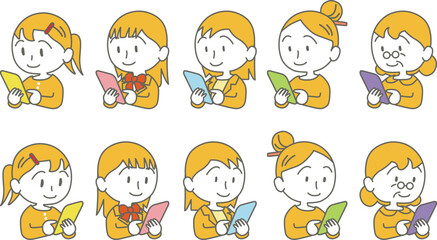 スマホを操作する女性