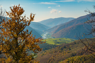 Beautiful mountain view in autumn