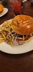 Casual Food Restaurant Burger with fries