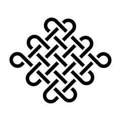 Celtic knot vector illustration. Celtic national style interlaced pattern isolated vector. Patrick's Day celebration. Nordic symbol.