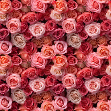Roses Background Rose Seamless Flowers Pattern