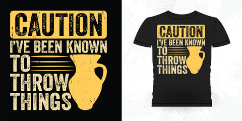 Funny Ceramic Artist Retro Vintage Pottery Maker T-shirt Design