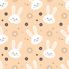 Rabbit seamless pattern.