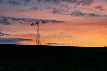 Sonnenuntergang am Abend bei Schmalkalden - Thüringen