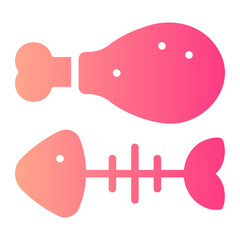 food waste gradient icon