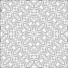 Stylish texture with figures from lines.Abstract geometric black and white pattern for web page, textures, card, poster, fabric, textile. Monochrome graphic repeating design. 