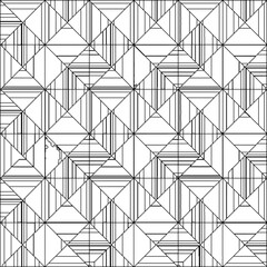 Stylish texture with figures from lines.Abstract geometric black and white pattern for web page, textures, card, poster, fabric, textile. Monochrome graphic repeating design. 