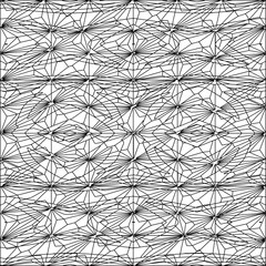  Stylish texture with figures from lines.Abstract geometric black and white pattern for web page, textures, card, poster, fabric, textile. Monochrome graphic repeating design. 